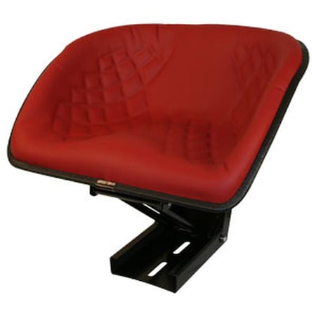 Aftermarket Red Bucket Style Seat with Frame Brand New for Hesston & Universal Use BS100RD
